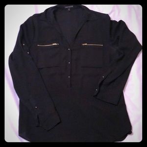 Express Portofino black with gold  sz medium